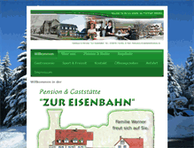 Tablet Screenshot of pension-zur-eisenbahn.de